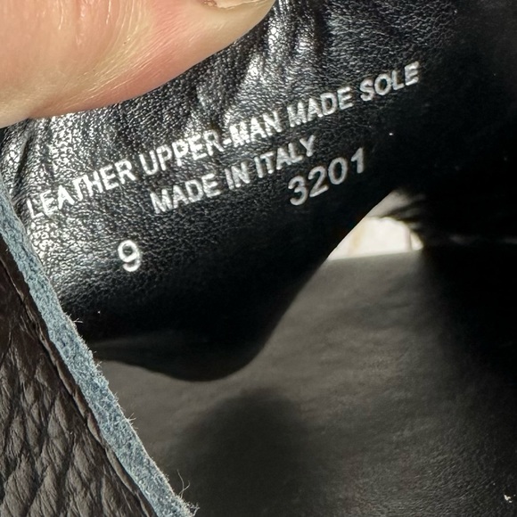 Avellini Made in Italy Black Leather Slide Sandals 40 - Picture 8 of 9